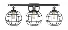 Innovations Lighting 516-3W-PC-CE-8-BK - Lake Placid - 3 Light - 28 inch - Polished Chrome - Bath Vanity Light