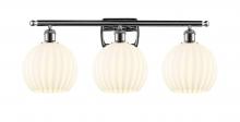 Innovations Lighting 516-3W-PC-G1217-8WV - White Venetian - 3 Light - 28 inch - Polished Chrome - Bath Vanity Light