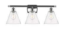 Innovations Lighting 516-3W-PC-GBC-84 - Berkshire - 3 Light - 28 inch - Polished Chrome - Bath Vanity Light