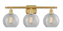 Innovations Lighting 516-3W-SG-G125 - Athens - 3 Light - 28 inch - Satin Gold - Bath Vanity Light