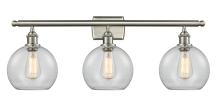  516-3W-SN-G122-LED - Athens - 3 Light - 28 inch - Brushed Satin Nickel - Bath Vanity Light