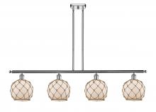 Innovations Lighting 516-4I-PC-G121-8RB - Farmhouse Rope - 4 Light - 48 inch - Polished Chrome - Cord hung - Island Light