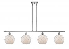 Innovations Lighting 516-4I-PC-G121-8RW - Farmhouse Rope - 4 Light - 48 inch - Polished Chrome - Cord hung - Island Light