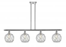 Innovations Lighting 516-4I-PC-G122-8RW - Farmhouse Rope - 4 Light - 48 inch - Polished Chrome - Cord hung - Island Light