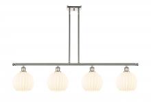 Innovations Lighting 516-4I-PN-G1217-8WV - White Venetian - 4 Light - 48 inch - Polished Nickel - Stem Hung - Island Light