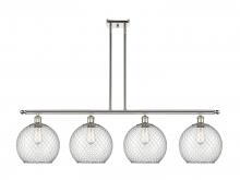 Innovations Lighting 516-4I-PN-G122-10CSN - Farmhouse Chicken Wire - 4 Light - 48 inch - Polished Nickel - Cord hung - Island Light