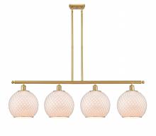 Innovations Lighting 516-4I-SG-G121-10CSN - Farmhouse Chicken Wire - 4 Light - 48 inch - Satin Gold - Cord hung - Island Light