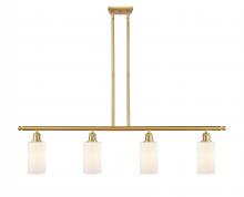 Innovations Lighting 516-4I-SG-G801 - Clymer - 4 Light - 48 inch - Satin Gold - Cord hung - Island Light