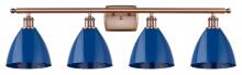 Innovations Lighting 516-4W-AC-MBD-75-BL - Plymouth - 4 Light - 38 inch - Antique Copper - Bath Vanity Light