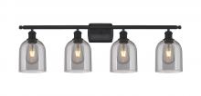 Innovations Lighting 516-4W-BK-G558-6SM - Bella - 4 Light - 36 inch - Matte Black - Bath Vanity Light