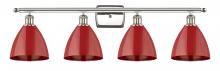 Innovations Lighting 516-4W-PN-MBD-75-RD - Plymouth - 4 Light - 38 inch - Polished Nickel - Bath Vanity Light