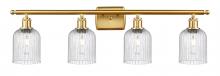  516-4W-SG-G559-5SDY - Bridal Veil - 4 Light - 35 inch - Satin Gold - Bath Vanity Light