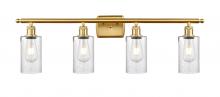 Innovations Lighting 516-4W-SG-G804 - Clymer - 4 Light - 34 inch - Satin Gold - Bath Vanity Light