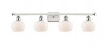 Innovations Lighting 516-4W-WPC-G91 - Fenton - 4 Light - 37 inch - White Polished Chrome - Bath Vanity Light