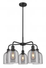 Innovations Lighting 516-5CR-BK-G558-6SM - Bella - 5 Light - 24 inch - Matte Black - Chandelier