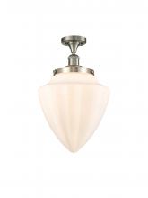 Innovations Lighting 517-1CH-SN-G661-12 - Bullet - 1 Light - 12 inch - Brushed Satin Nickel - Semi-Flush Mount