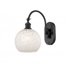 Innovations Lighting 518-1W-BK-G1216-8WM - White Mouchette - 1 Light - 8 inch - Matte Black - Sconce