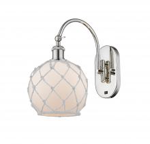 Innovations Lighting 518-1W-PN-G121-8RW - Farmhouse Rope - 1 Light - 8 inch - Polished Nickel - Sconce