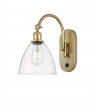 Innovations Lighting 518-1W-SG-GBD-752 - Bristol - 1 Light - 8 inch - Satin Gold - Sconce