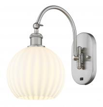 Innovations Lighting 518-1W-SN-G1217-8WV - White Venetian - 1 Light - 8 inch - Brushed Satin Nickel - Sconce