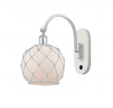 Innovations Lighting 518-1W-WPC-G121-8RW - Farmhouse Rope - 1 Light - 8 inch - White Polished Chrome - Sconce