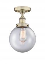 Innovations Lighting 616-1F-AB-G202-8 - Beacon - 1 Light - 8 inch - Antique Brass - Semi-Flush Mount