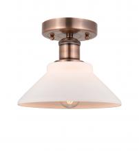 Innovations Lighting 616-1F-AC-G131 - Orwell - 1 Light - 8 inch - Antique Copper - Flush Mount