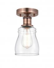 Innovations Lighting 616-1F-AC-G392 - Ellery - 1 Light - 5 inch - Antique Copper - Semi-Flush Mount