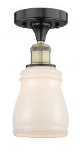 Innovations Lighting 616-1F-BAB-G391 - Ellery - 1 Light - 5 inch - Black Antique Brass - Semi-Flush Mount