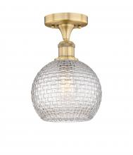 Innovations Lighting 616-1F-BB-G122C-8CL - Athens - 1 Light - 8 inch - Brushed Brass - Semi-Flush Mount