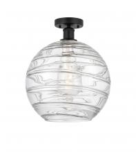 Innovations Lighting 616-1F-BK-G1213-12 - Athens Deco Swirl - 1 Light - 12 inch - Matte Black - Semi-Flush Mount