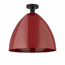 Innovations Lighting 616-1F-OB-MBD-16-RD - Plymouth - 1 Light - 16 inch - Oil Rubbed Bronze - Semi-Flush Mount