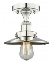 Innovations Lighting 616-1F-PN-M1-PN - Edison - 1 Light - 8 inch - Polished Nickel - Semi-Flush Mount