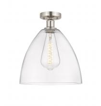 Innovations Lighting 616-1F-SN-GBD-122 - Bristol - 1 Light - 12 inch - Brushed Satin Nickel - Semi-Flush Mount