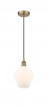  616-1P-AB-G651-8 - Cindyrella - 1 Light - 8 inch - Antique Brass - Cord hung - Mini Pendant