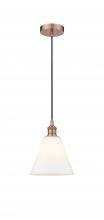 Innovations Lighting 616-1P-AC-GBC-81 - Berkshire - 1 Light - 8 inch - Antique Copper - Cord hung - Mini Pendant