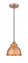 Innovations Lighting 616-1P-AC-M14-AC - Adirondack - 1 Light - 8 inch - Antique Copper - Cord hung - Mini Pendant