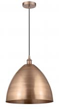 Innovations Lighting 616-1P-AC-MBD-16-AC - Bristol - 1 Light - 16 inch - Antique Copper - Cord hung - Mini Pendant