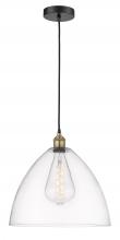 Innovations Lighting 616-1P-BAB-GBD-162 - Bristol - 1 Light - 16 inch - Black Antique Brass - Cord hung - Pendant