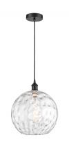 Innovations Lighting 616-1P-BK-G1215-12 - Athens Water Glass - 1 Light - 12 inch - Matte Black - Cord hung - Mini Pendant