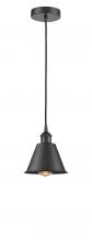 Innovations Lighting 616-1P-BK-M8-BK - Edison - 1 Light - 7 inch - Matte Black - Mini Pendant