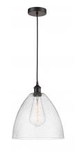 Innovations Lighting 616-1P-OB-GBD-124 - Bristol - 1 Light - 12 inch - Oil Rubbed Bronze - Cord hung - Mini Pendant