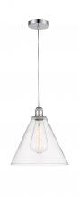 Innovations Lighting 616-1P-PC-GBC-122 - Berkshire - 1 Light - 12 inch - Polished Chrome - Cord hung - Mini Pendant