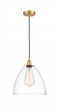 Innovations Lighting 616-1P-SG-GBD-122 - Bristol - 1 Light - 12 inch - Satin Gold - Cord hung - Mini Pendant