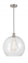 Innovations Lighting 616-1P-SN-G122-14 - Athens - 1 Light - 14 inch - Brushed Satin Nickel - Cord hung - Pendant