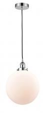 Innovations Lighting 616-1PH-PC-G201-12 - Beacon - 1 Light - 12 inch - Polished Chrome - Cord hung - Mini Pendant