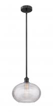 Innovations Lighting 616-1S-BK-G555-12CL - Ithaca - 1 Light - 12 inch - Matte Black - Cord hung - Mini Pendant