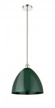 Innovations Lighting 616-1S-PN-MBD-16-GR - Plymouth - 1 Light - 16 inch - Polished Nickel - Cord hung - Mini Pendant