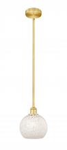 Innovations Lighting 616-1S-SG-G1216-8WM - White Mouchette - 1 Light - 8 inch - Satin Gold - Stem Hung - Mini Pendant