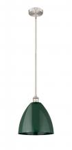 Innovations Lighting 616-1S-SN-MBD-12-GR - Plymouth - 1 Light - 12 inch - Brushed Satin Nickel - Cord hung - Mini Pendant